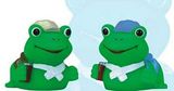 Blank Mini Rubber Hiker Frog Toy
