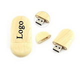 Custom Oval Wood USB Drive
