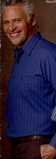 Custom Charcoal Blue / White Men's Industrial Stripe Shirt