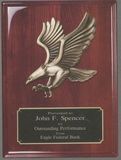 Blank Rosewood Piano Finish Plaque w/ Eagle Casting & Black Engraving Plate (9