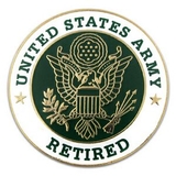 Blank Military - U.S. Army Retired Pin, 1
