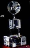 Custom Globe Stacked Cube Tower Award (7-1/2