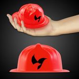 Custom Mini Red Plastic Firefighter Hat