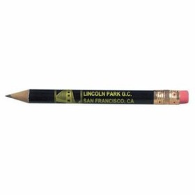 Custom Round Golf Pencil w/ Eraser - 3 1/2" Long