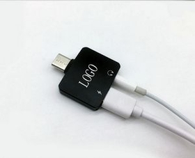 Custom 2-in-1 Type-C Multi-port Hub Adapter, 1.2" L x 1.1" W