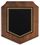Blank Walnut Shield Series Plaque w/ Black Brass Plate, Price/piece