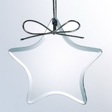 Custom Beveled Clear Glass Ornament - Oval - Screen Imprint, 4