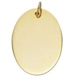 Custom Gold Plated Oval Key Tag, 1 3/4