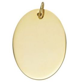 Custom Gold Plated Oval Key Tag, 1 3/4" L