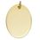 Custom Gold Plated Oval Key Tag, 1 3/4" L, Price/piece