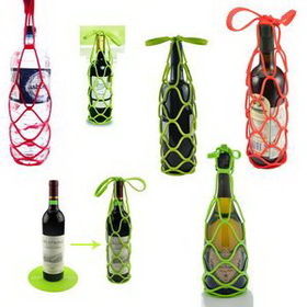 Custom Multi-function Silicone Wine Bottle Holder / Pot Mat, 7 1/8" L x 7 1/8" W