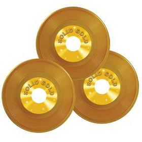 Custom Gold Plastic Records, 9" Diameter
