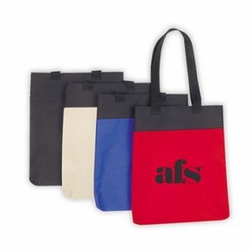 Custom Poly Tote Bag, Grocery Shopping Bag, 14" L x 15.5" W x 1.25" H