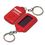 Custom Solar Flashlight Keychain v1 - Red, 2" W x 1 3/8" H x 3/8" D, Price/piece