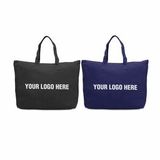 Custom Large Zippered Canvas Tote