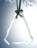 Custom Beveled Jade Glass Ornament - Tree (Sandblasted), 3.75