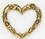 Custom Floral Cut Out Heart Stock Cast Pin, Price/piece
