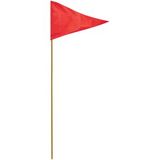 Custom Red Day-Glo Plasti-Cloth Mounted Real Estate Flag Pennant