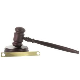 Custom Deluxe Rosewood Gavel & Block Set, 10 1/2" L