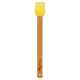 Custom Silicone Baster with Bamboo Handle - Yellow, 11 3/4