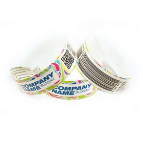 Custom Glossy Sureimage Adhesive Closure Plastic Wristbands - 1"