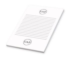25 Sheet Non Sticky Notepad - 1 Color (5 3/4"x8")