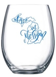 Custom 9 oz. Allure Sheer Rim Stemless Wine Glass, 2.4