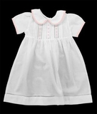 Blank Swiss Dots Baby Dress w/Hemstitch