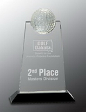Custom Crystal Golf Tablet Award, 6