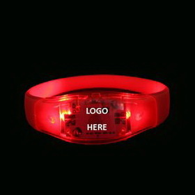 Custom Sound Activated Light Up LED Bracelet, 8" L x 3/4" W