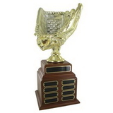 Custom Gold Baseball Glove Perpetual Trophy (18 1/2