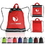 Custom Reflective Polyester Drawsting Backpacks, 13.50" L x 16.5" W, Price/piece
