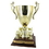 Custom 16" Gold Metal Turkey Bowl Trophy on Walnut Finish Base, Price/piece