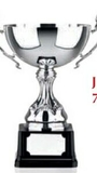 Custom Plain Bowl w/ Patterned Handle Euro Trophy Award / 7 1/2