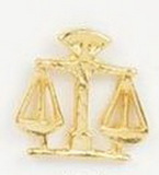Custom Gold Scale of Justice Stock Cast Pin