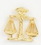 Custom Gold Scale of Justice Stock Cast Pin, Price/piece