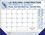 Custom Standard Desk Pad Calendar, Blue/Gold (2 Color), Price/piece