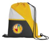 Tri-Color Drawcord Bag, 210D Polyester, 14