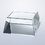 Custom Clear Crystal Four Sided Slant Base in Rectangle or Square, 4" L x 4" W x 2" H, Price/piece