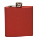 Custom 6oz Stainless Steel Flask - Matte Red( screened)