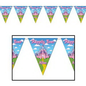 Custom Princess Happily Ever After Pennant Banner, 10" L x 12' W