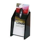 Custom 1-Pocket Wall Mount Literature Holder with Angled Black Sides, 4.65