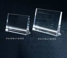 Custom Prestige Awards optical crystal award trophy., 4" L x 6" W x 1.5625" H