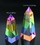 Custom Rainbow Obelisk optical crystal award trophy., 4" L x 1.375" Diameter, Price/piece