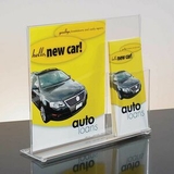 Custom Vertical Clear Acrylic Sign Holder W/Brochure Pocket