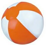 Custom 6" Inflatable Orange & White Beach Ball