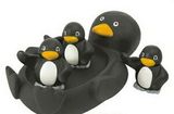 Blank 4 Piece Rubber Penguin Family Toy