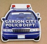 Custom Police Car #6 Magnet (7.1-9 Sq. In. & 30mm Thick)