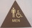 Custom 12" Triangle - ADA Compliant Signs- Customized Acrylic - Restroom - Made in the USA, Price/piece