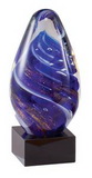 Custom Oval Art Glass, 6 1/4